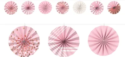 Produktbild von Rosy Dreams Papierrosetten Girlande 3,65m