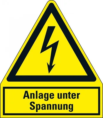 Produktbild von Dreifke® Schild I Warn-Kombischild Anlage unter Spannung, Aluminium, 210x240m...