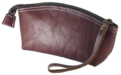 Zdjęcie produktu dla Elegancka i praktyczna kosmetyczka skórzana dla kobiet, w kolorze bordo