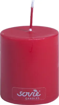 Produktbild von Sovie CANDLES Stumpenkerze in Rot Ø 50 mm x H 60 mm, Brenndauer ca. 16 Std. - 1 Stück