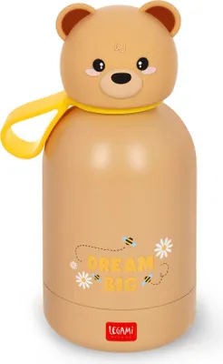 Produktbild von Legami Hot&Cold Kids Bottle Teddy Bear, Thermoflasche, Isoflasche, Trinkflasche, Kinder, Teddybär, 310 ml, KSSB0006