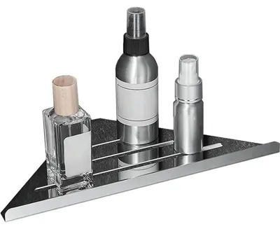 Immagine prodotto di Scaffale angolare per doccia, 30 cm, cromato, acciaio inossidabile SUS304, adesivo, senza foratura