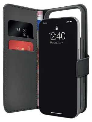 Produktbild von PURO Wallet Stand Case für iPhone 18 Pro/17 Pro, KI-generiertes Bild