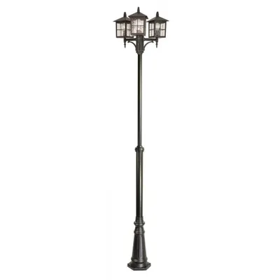 Obrázek produktu pro Zahradní parková lucerna 280 cm 3xE27 černá IP43 SU-MA Venice OGMWN 3 KW