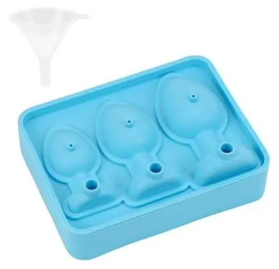 Silikon-Eiswürfelform, lustige 3D-Formen, 3er-Set, spülmaschinenfest