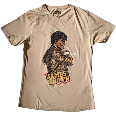 Obrázok produktu pre James Brown Mr Dynamite Tričko s krátkym rukávom Sand L