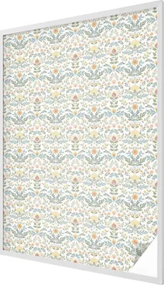 Obrázek produktu pro Vitrážová fólie na okno - 146x100 cm - vitrážový vzor - neprůhledná dekorativní fólie pro ochranu soukromí - samolepicí, UV ochrana - květinová symetrie