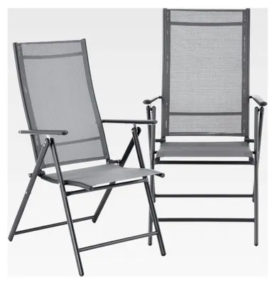 Produktbild von Gartenstuhl Kalamata 2er Set Hochlehner mit Armlehnen 105 x 57 x 68 cm klappbar für Balkon und Terrasse