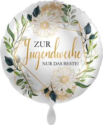 Produktbild von Zur Jugendweihe Folienballon floral 43cm