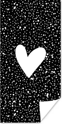 Produktbild von MuchoWow® Poster Design - Liebe - Herz 40x80 cm - Dekoration