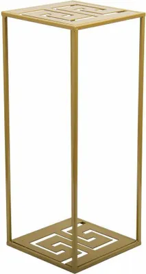 Produktbild von HowHomely Modern Pflanzenständer, Blumenhocker aus Metall Gold 60 cm Höhe - Blumenständer für das Haus