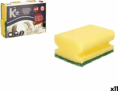 Produktbild von Scheuerschwämme-Set Gelb grün Polyurethan Abrasive Faser 4 Stücke (11 Stück)