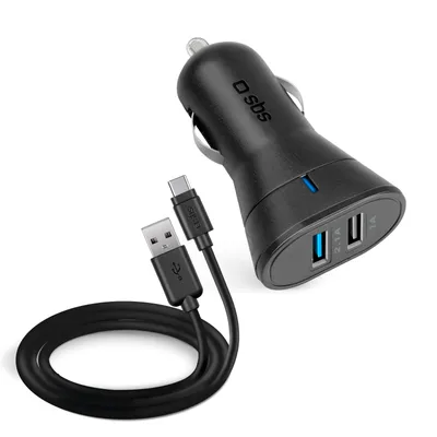 Obrázok produktu pre SBS TEKITCRC2U21AUL, Auto, Zapaľovač, 5 V, 1 m, Čierna