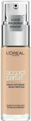 Produktbild von L’Oréal Paris Make-Up Designer Accord Parfait - 2.R/2.C Rose Vanilla - Foundation, Pumpenflasche, Flüssigkeit, normale Haut, Natürlich, #d9af96, G926543: AQUA / WATER, DIMETHICONE, ISODODECANE, CYCLOHEXASILOXANE, GLYCERIN, PEG-10 DIMETHICONE,...