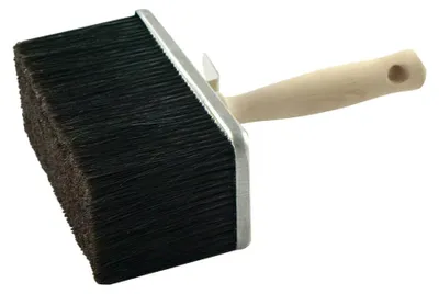 Produktbild von Deckenbürste M6 180 x 80 mm, Malerbürste mit Alukörper, Holzgriff und Messinggewinde, 100 mm Borsten, für Wand-, Decken- und Fassadenfarben