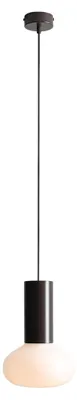 Produktbild von Pendelleuchte Metall Glas E14 Ø 19 cm rund H: max. 250 cm Mokka Weiß Modern