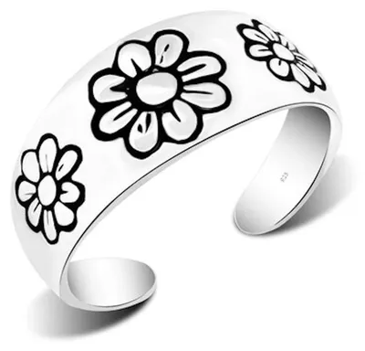 Produktbild von Zehenring Zehring Motiv Blumen 925 Silber
