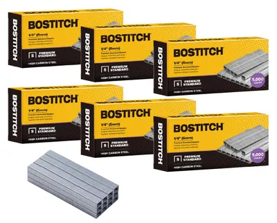 Image de Agrafeuses Bostitch Office, 30 000 agrafes standard, longueur 6,35 mm, agrafes à bande complète