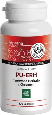 Produktbild von Pu-Erh Roter Tee mit Chrom Ginseng Polen 100 Kapseln