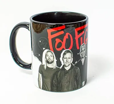 Keramik-Kaffeebecher 473 ml, rund, mit Musikgruppen-Motiv