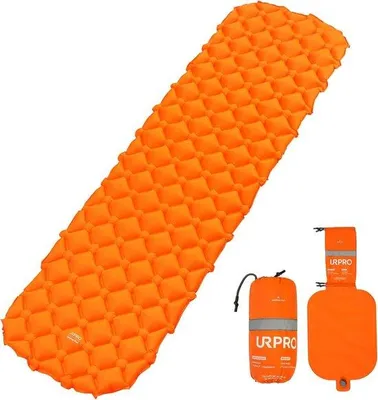 Produktbild von Famanu Campingmatte ultraleicht, ergonomisches Design, kompakte Luftmatratze - orange