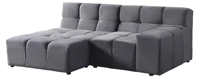 Produktbild von HOME DELUXE Modulares Sofa ORLENA - L Links Anthrazit |Ecksofa, Samtstoff,  Samtsofa, Modulsofa