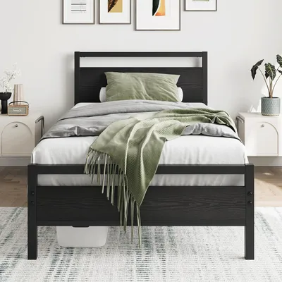 Immagine prodotto di Struttura letto 90 x 200 cm, struttura letto in metallo, letto singolo, letto in metallo, 90 x 200 cm, con rete a doghe, letto per ospiti, letto per adolescenti 90 x 200 cm con spazio contenitivo