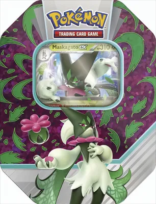 A Pokemon trading card game tin featuring Maskagato EX.