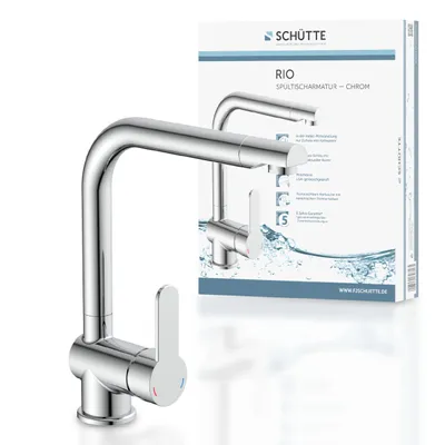 Obrázek produktu pro SCHÜTTE kuchyňská baterie RIO, kuchyňská baterie s funkcí úspory energie, 360° otočná kuchyňská baterie, chrom