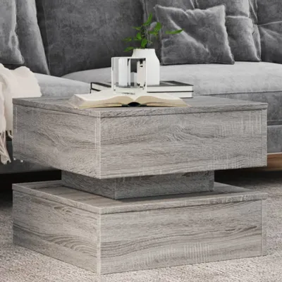 Immagine prodotto di Maison Exclusive - Tavolino con luci LED Grigio Sonoma 50x50x40 cm