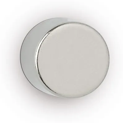 Immagine prodotto di MAUL Magnete rotondo 10 pezzi 4 kg Acciaio Metallo Neodimio magnetico Ø 1 x 1 cm argento