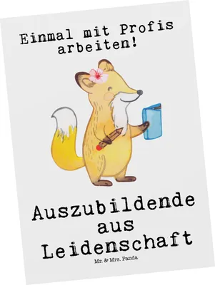 Produktbild von Mr. & Mrs. Panda Postkarte Auszubildende Leidenschaft - Weiß - Geschenk, Witzig, einzelkarte, kunstkarte, Ansichtskarte, Abschlussprüfung, Postkarten, bildkarte, Spruch