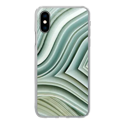 Produktbild von MuchoWow® Handyhülle Schutzhülle Hülle für iPhone X Naturstein - Abstrakt - Grau Silikon Softcase Handy Hülle - Handyhülle
