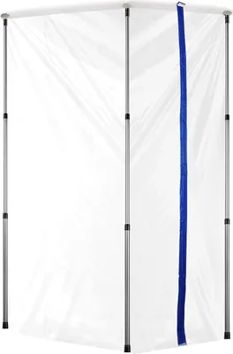 Immagine prodotto di SucceBuy Pali di protezione dalla polvere, sistema di 12 piedi con 4 pali telescopici, cerniera magnetica, borsa per il trasporto, foglio di plastica di 32,8 x 13,12 piedi, per la pittura e la decorazione di interni
