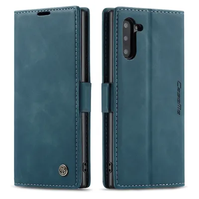 Immagine prodotto di Custodia Galaxy Note 10, Custodia retrò in Finto cuoio, tasche per carte, chiusura magnetica, custodia con funzione stand per Samsung Galaxy Note 10 Blu