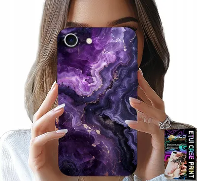 Produktbild von Fall Für Iphone 7 / 8 / Se2 - Lila Marmor Mode Frauen + Glas