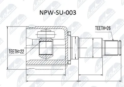 Produktbild von NTY Gelenksatz Antriebswelle Getriebeseitig für SUZUKI Grand Vitara II SUV (JT, TE, TD) NPW-SU-003