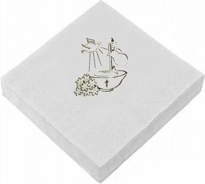 Produktbild von Taufservietten Weiß 33x33cm 20St.