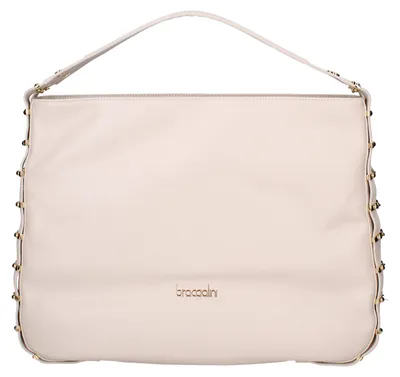 Produktbild von Braccialini Erisia Damen-Schultertasche aus echtem Leder mit Reißverschluss Bianco UNICA 42x32x10.5 cm B17223-BIANCO