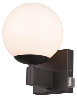 Zdjęcie produktu dla Kinkiet KULA czarny 1xE14x10W metal wym:20x14x14cm IP44 Trio