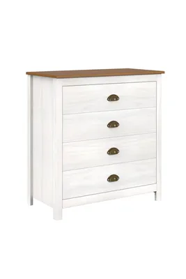 Produktbild von SIT Möbel Kommode | 4 Schubladen | Kiefer massiv | Weiß, lackiert | B 80 x T 41 x H 85 cm | 19001-05 | Serie KOMMODE
