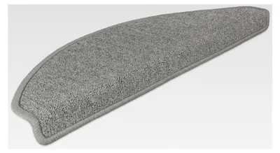 Produktbild von Halbrunde Stufenmatten Ariston im Sonderformat 64/20cm Hellgrau, 14 Stück