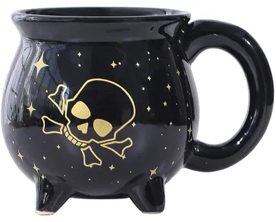Hexenkessel Kaffeebecher, 375 ml, Keramik, Halloween Motiv