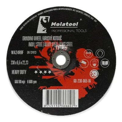 Zdjęcie produktu dla Profesjonalna tarcza szlifierska 230 x 6,5 x 22,2 mm, MT