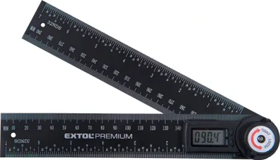 Obrázek produktu pro EXTOL Premium úhloměr digitální s pravítkem 200mm, 0°-360° 8823510