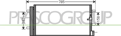 Produktbild von PRASCO AD025C001 Kondensator Klimaanlage Klimakondensator für AUDI A4 Avant (8K5, B8) +Trockner