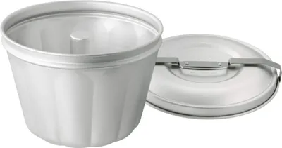Produktbild von Dr. Oetker Wasserbadform Aluminium Ø 20 cm BACK-FREUDE CLASSIC, hochwertige Backform für Gugelhupf, Puddingform für eindrucksvolle Kreationen (Farbe: Silber)