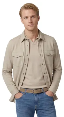 Produktbild von Beiges Overshirt Profuomo mit doppelter Brusttasche