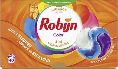 Produktbild von Robijn – 3-in-1-Farbe – Waschkapseln – 40 Wäschen - 1 Stück