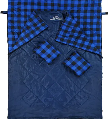 Produktbild von MOUNTREX Doppelschlafsack - Sommer Schlafsack für 2 Personen (210 x 150cm), Deckenschlafsack - XXL Sommerschlafsack, Outdoor & Indoor (Blau)